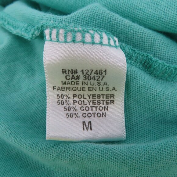 Wildfox Womens Medium Pretty Optimistic for a Pessimist Teal Green Tee Shirt Top - Picture 6 of 9